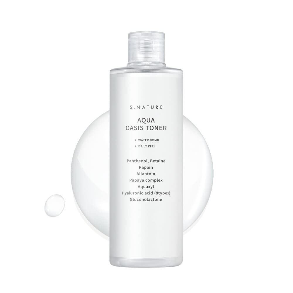 S.NATURE Aqua Oasis Toner 300ml bottle - Deeply hydrating Aquaporin toner - Atelier De Glow UAE