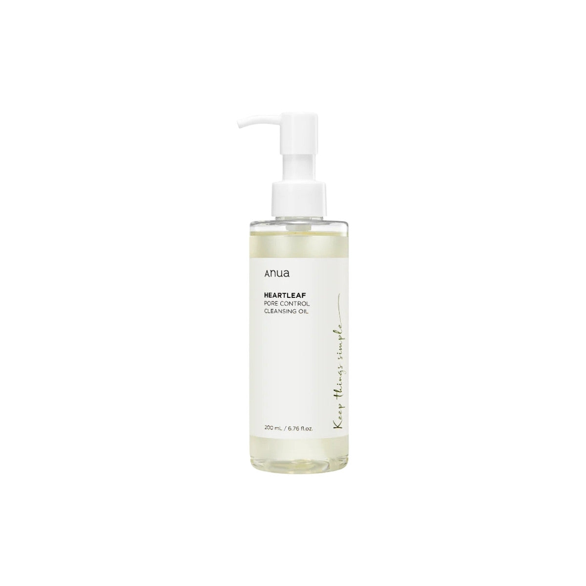 Anua Heartleaf Pore Control Cleansing Oil β Non-comedogenic Korean oil cleanser with Houttuynia Cordata extract available at Atelier De Glow UAE.