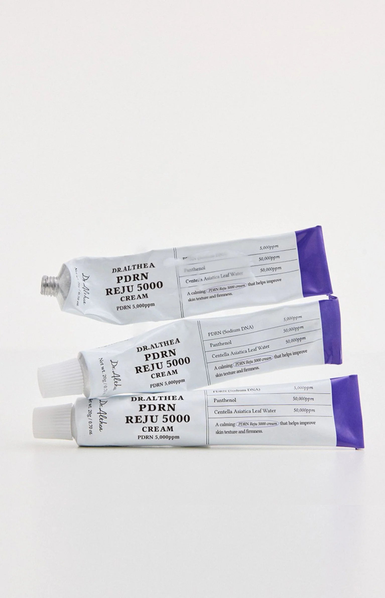 Targeted applicator tube of Dr. Althea Reju 5000 β Concentrated Korean regenerative cream for post-procedure and sensitive skin at Atelier De Glow UAE.