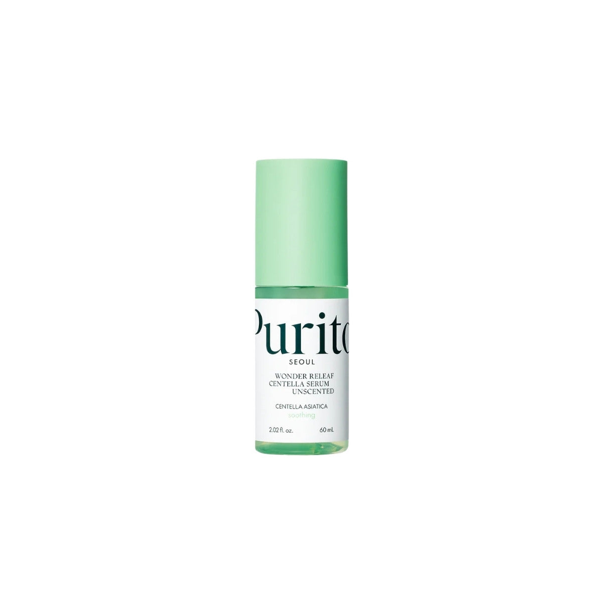 Purito SEOUL Wonder Releaf Centella Serum Unscented β 60ml Korean serum with Centella Asiatica, Peptides, and Ceramide available at Atelier De Glow UAE.