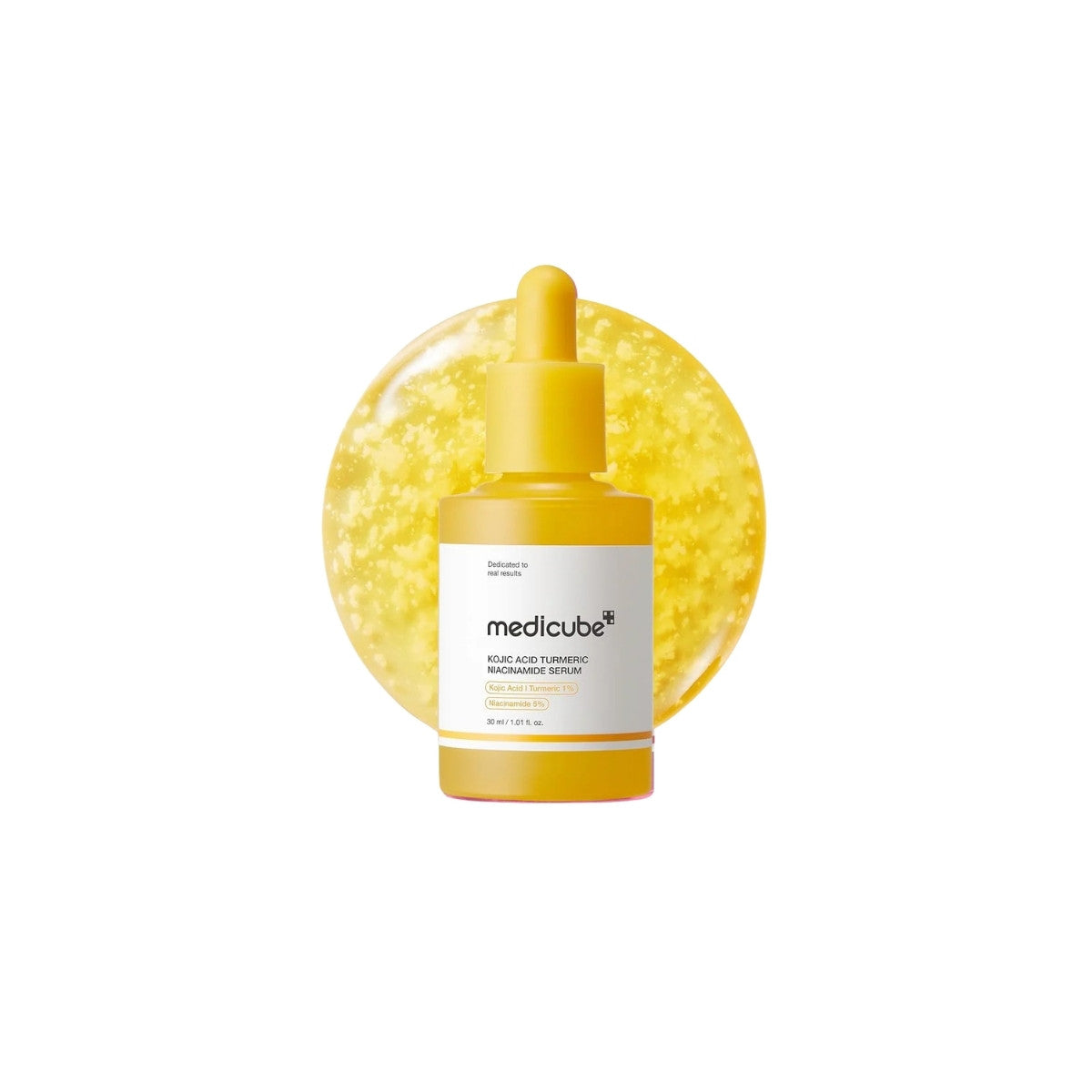 Medicube Kojic Acid Turmeric Niacinamide Serum β 30ml high-potency clinical brightening serum with encapsulated Kojic Acid and Turmeric Extract available at Atelier De Glow UAE.