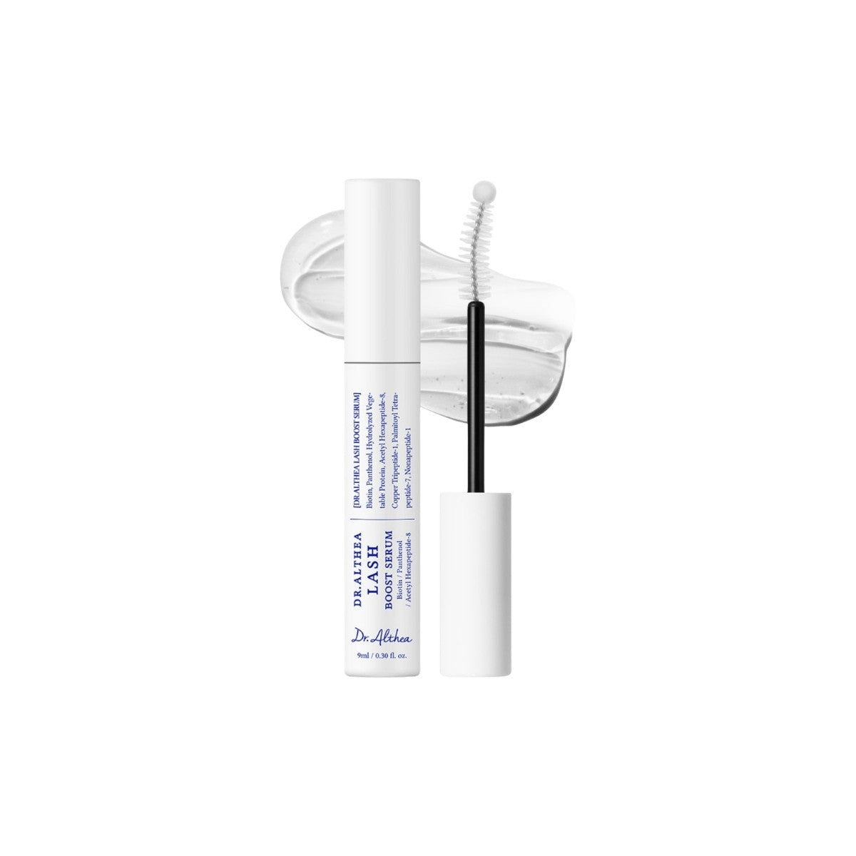 Dr. Althea Eye Lash Boost Serum β 9ml Korean lash growth treatment with Peptides, Biotin, and Black Bean Extract available at Atelier De Glow UAE.