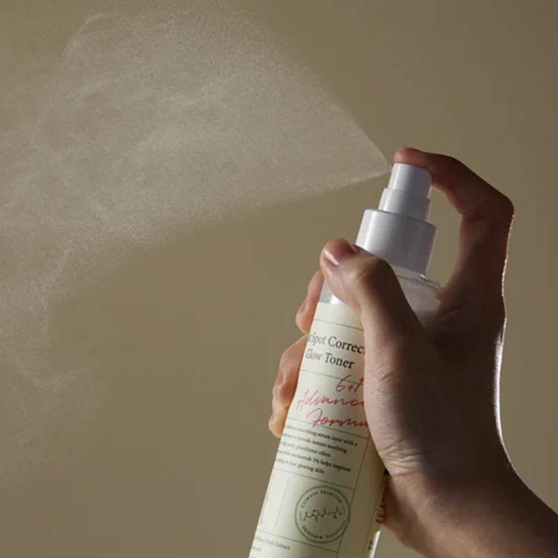 Lightweight, watery texture of AXIS-Y Dark Spot Correcting Toner – Refreshing Korean skincare for "Glass Skin" clarity and glow at Atelier De Glow UAE.