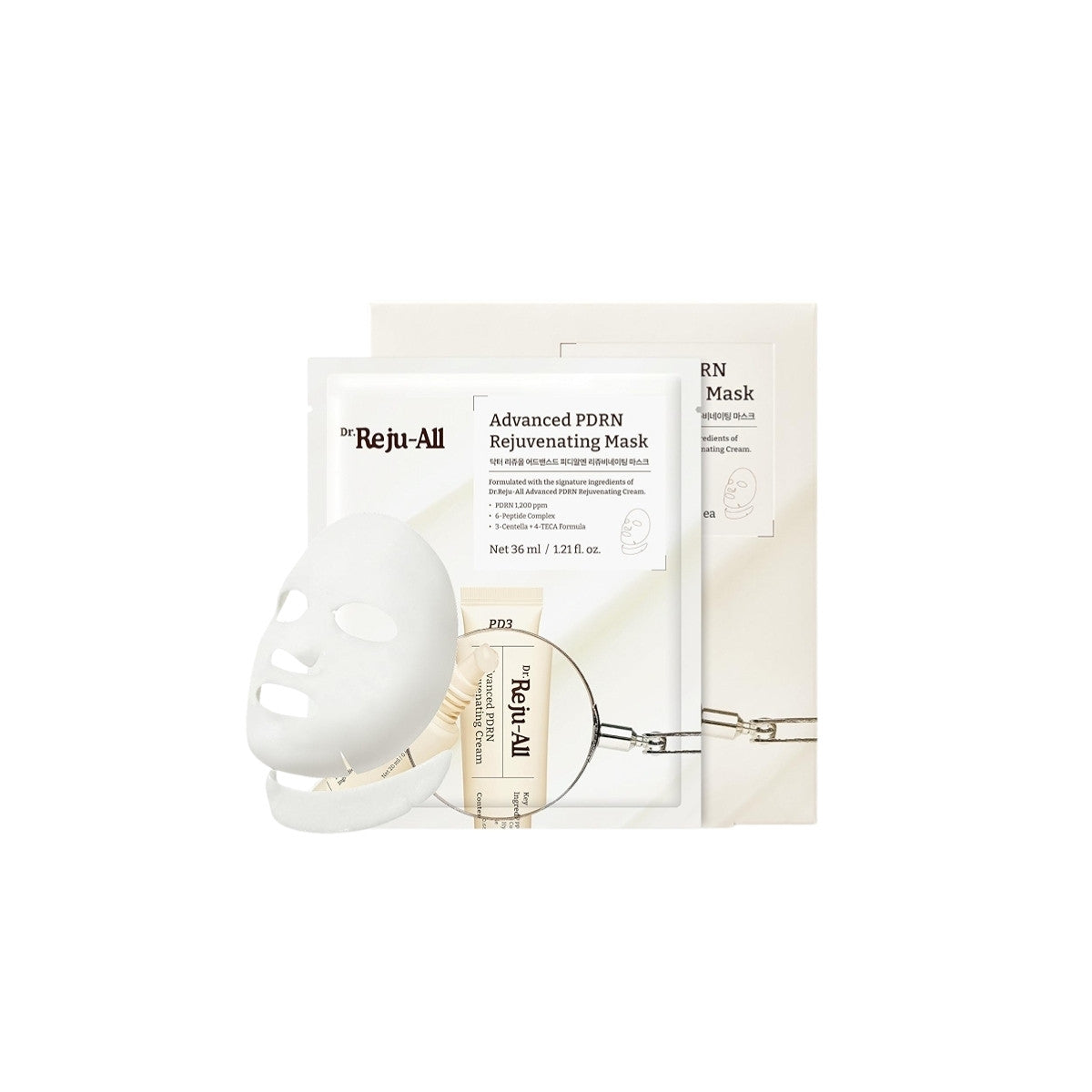 Dr. Reju-All Advanced PDRN Rejuvenating Mask β 4EA professional Korean sheet masks with Salmon DNA for cellular repair available at Atelier De Glow UAE.