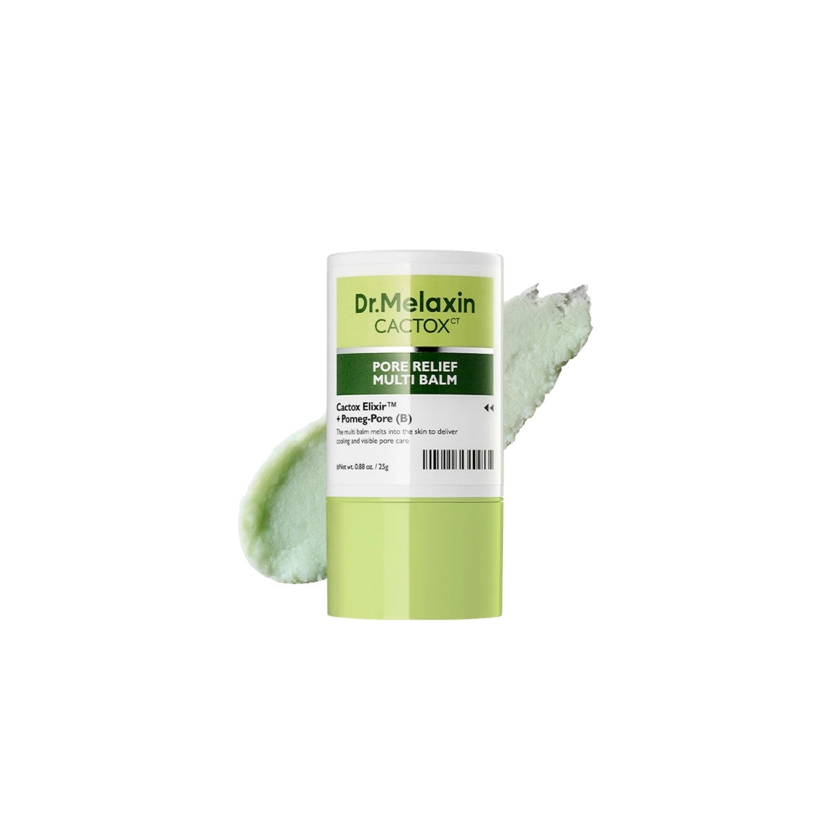 Dr.Melaxin Cactox Pore Relief Multi Balm β 25g portable oil-free cooling sunscreen-style pore-minimizing and depuffing stick available at Atelier De Glow UAE.