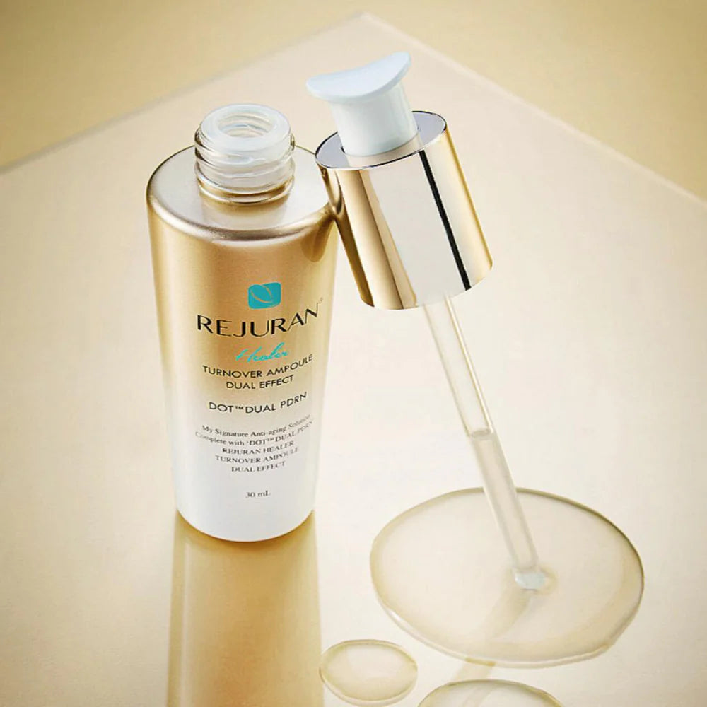 REJURAN ampoule for deep wrinkles, sagging skin, and scarring – Advanced regenerative serum to restore skin density and elasticity from Atelier De Glow UAE.