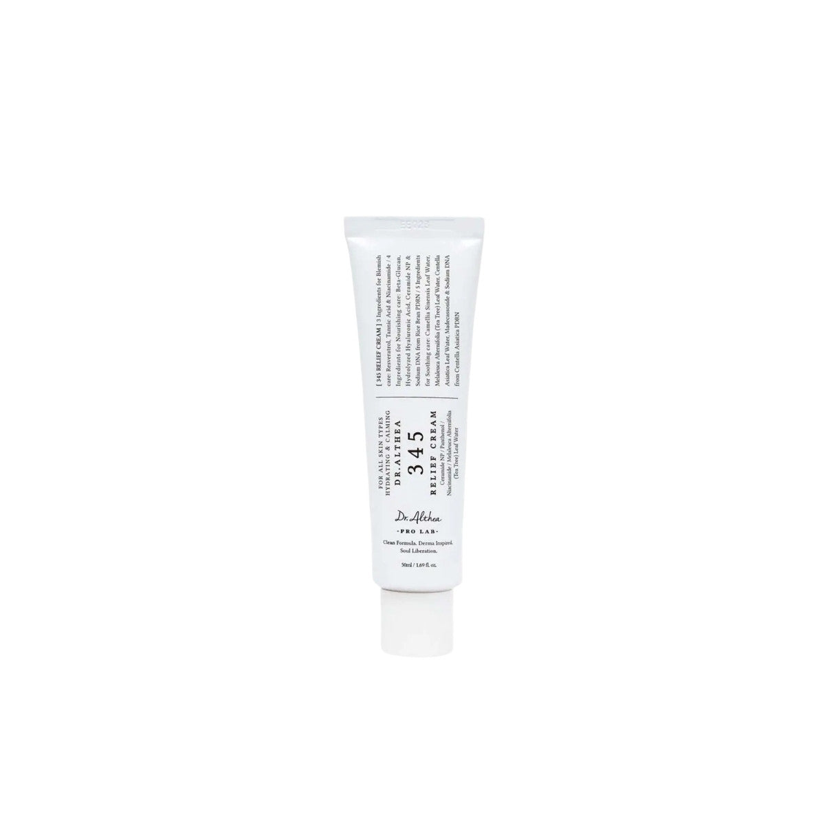Dr. Althea 345 Relief Cream β 50ml Korean gel-cream with Niacinamide, Panthenol, and Prickly Pear Extract available at Atelier De Glow UAE.