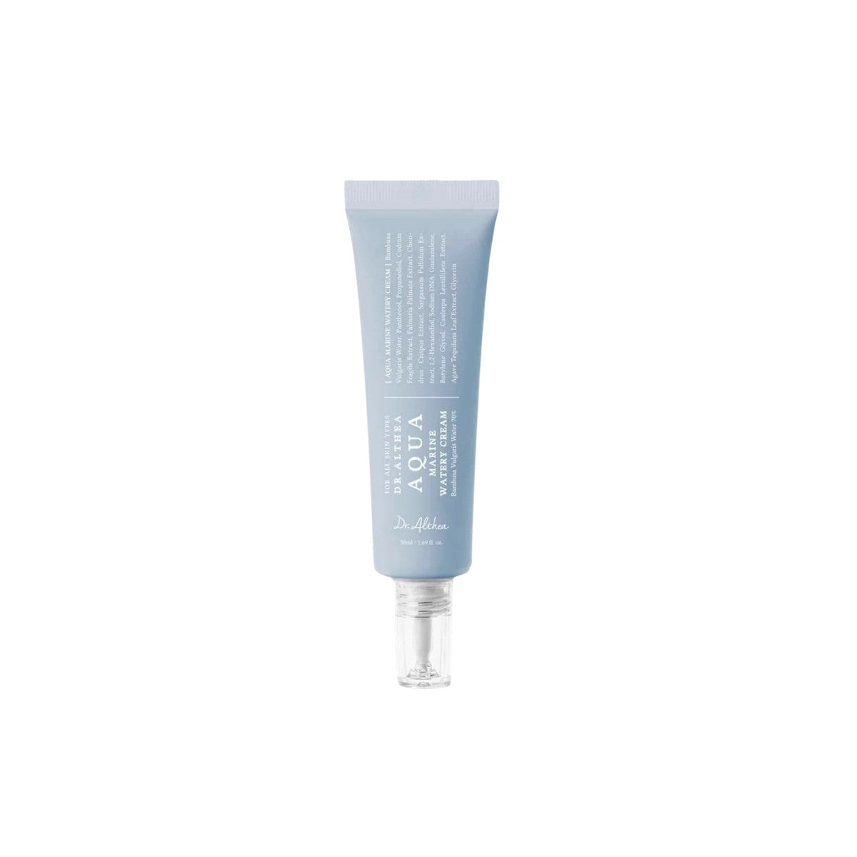 Dr. Althea Aqua Marine Watery Cream β 50ml Korean gel moisturizer with Squalane and Fermented Seaweed Extract available at Atelier De Glow UAE.
