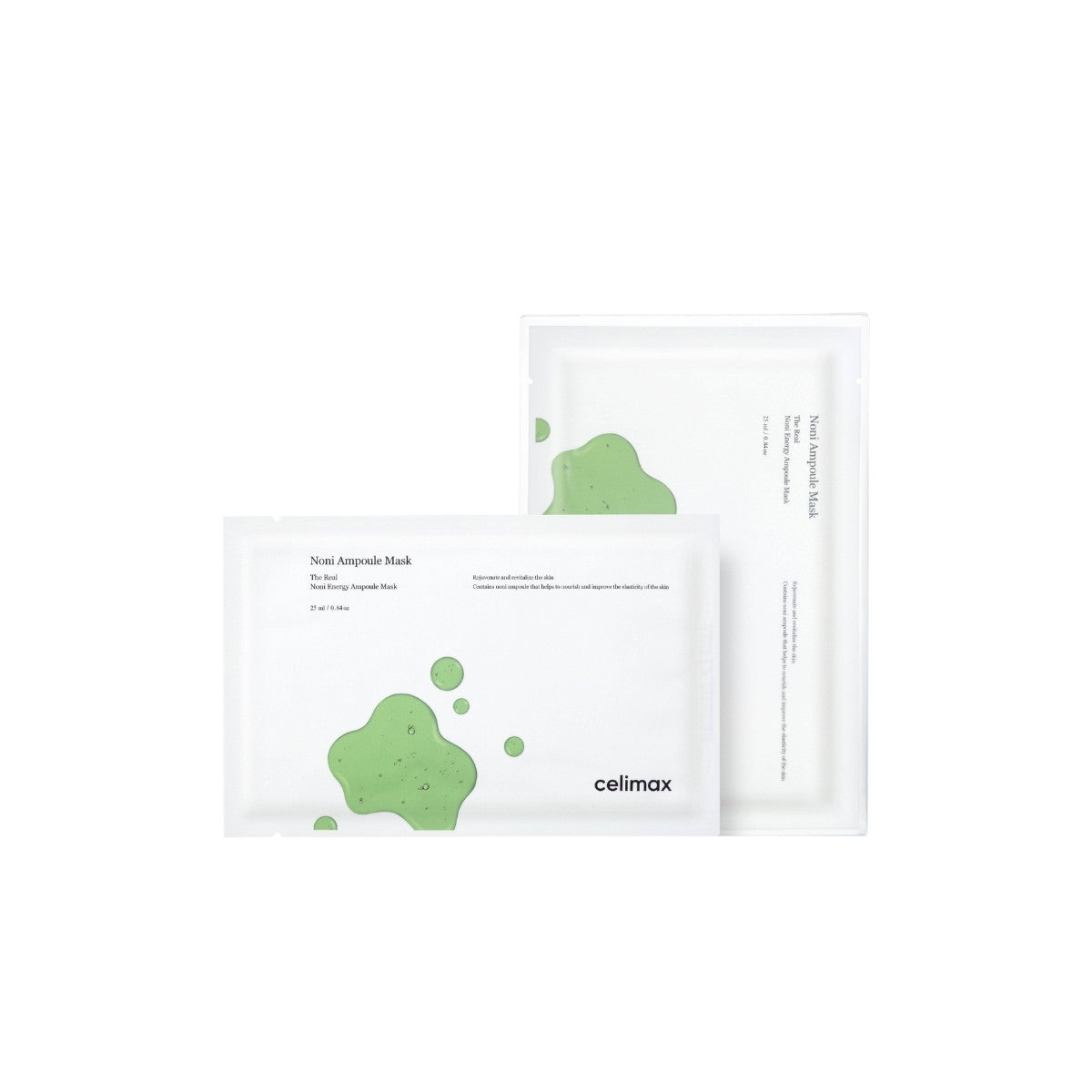 celimax The Real Noni Energy Ampoule Mask – Korean sheet mask with 52% Noni Fruit Extract and Noni Seed Oil available at Atelier De Glow UAE.