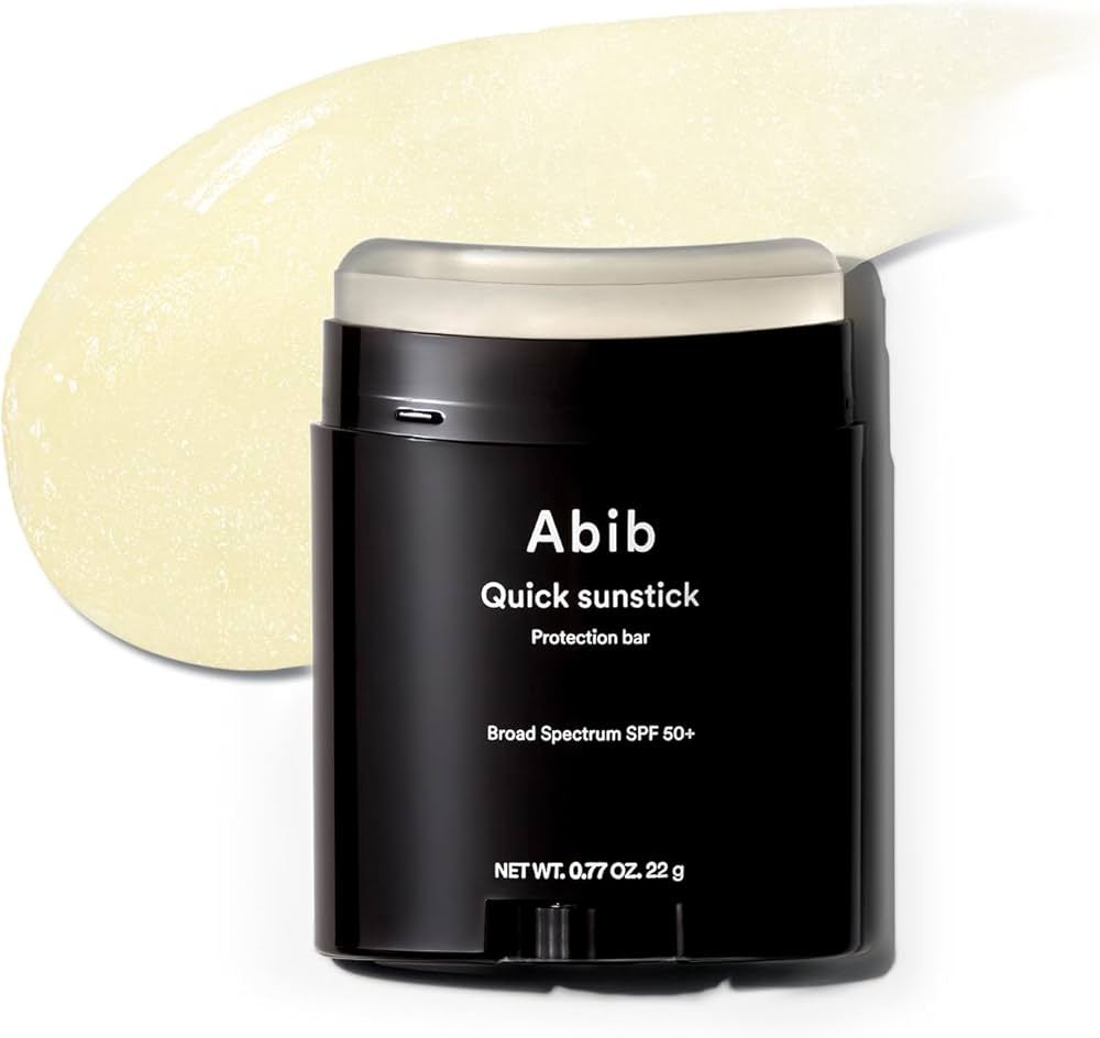 Abib sunstick for hygienic on-the-go UV reapplication over makeup and controlling afternoon T-zone shine – Oil-balancing formula from Atelier De Glow UAE.