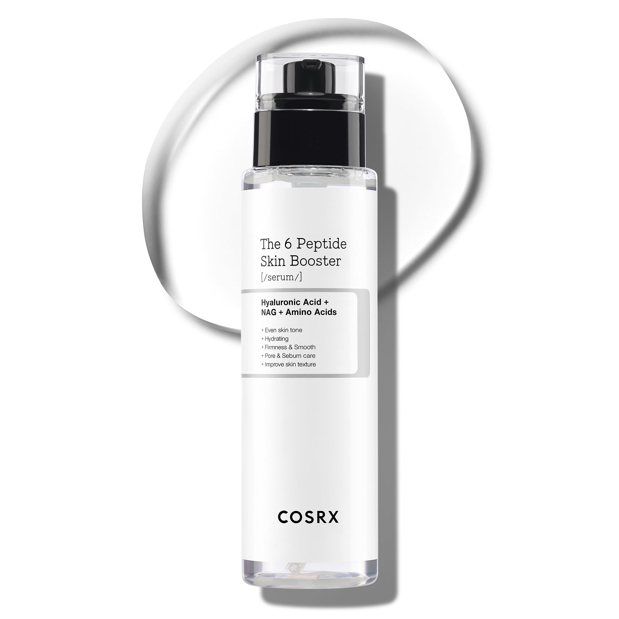 COSRX The 6 Peptide Skin Booster β 150ml Korean first-step serum with 6-Peptide Complex for total skin repair available at Atelier De Glow UAE.