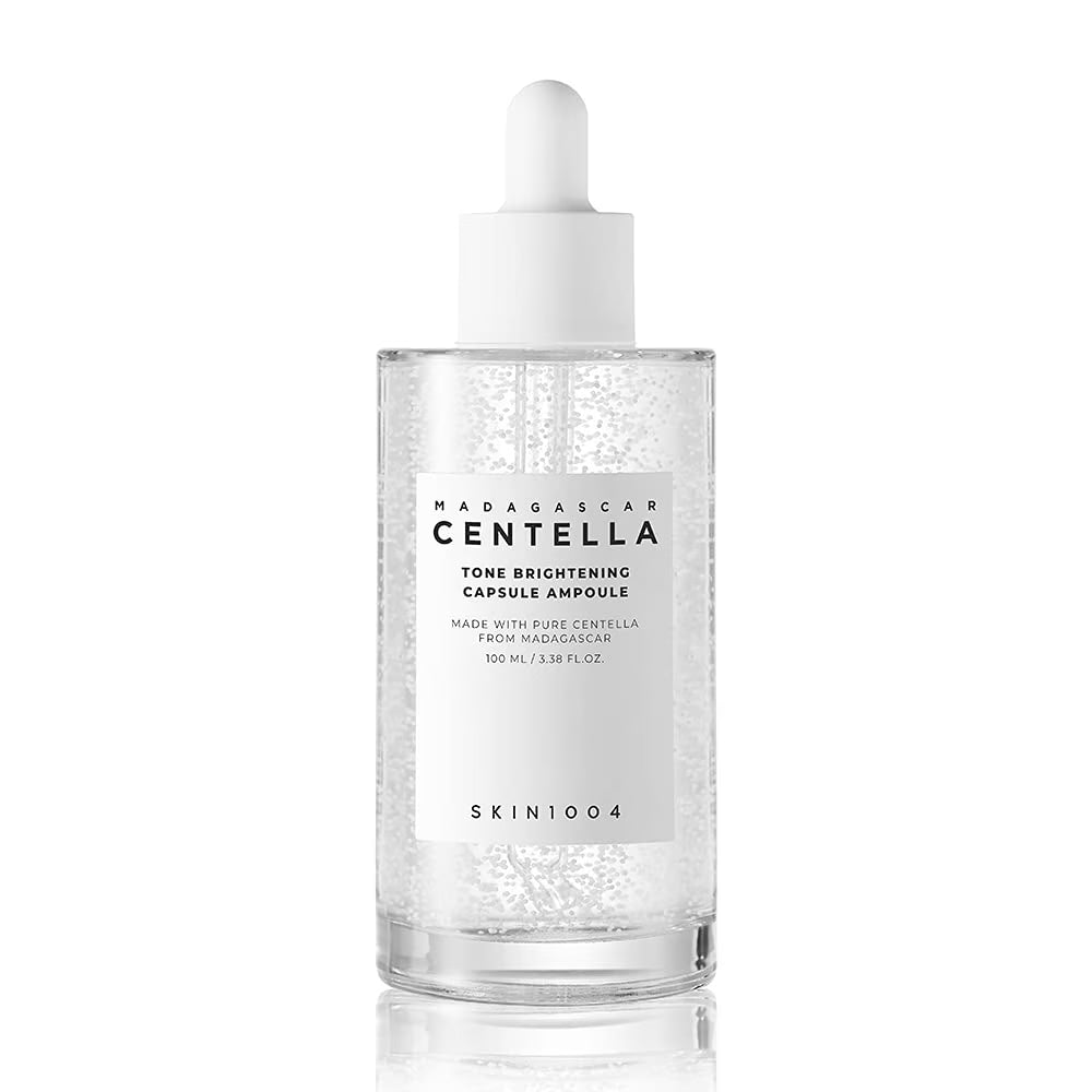SKIN 1004 Madagascar Centella Tone Brightening Capsule Ampoule bottle β Brightening Korean serum with Madecassoside capsules available at Atelier De Glow UAE.