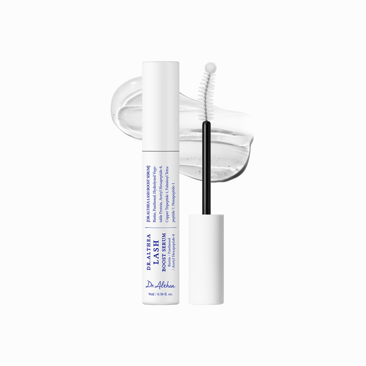 Dr. Althea Eye Lash Boost Serum β 9ml Korean lash growth treatment with Peptides, Biotin, and Black Bean Extract available at Atelier De Glow UAE.