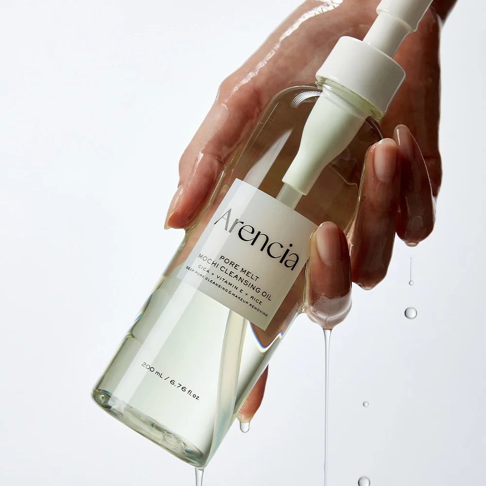Arencia Cleansing Oil for removing waterproof sunscreen and desert sand in Dubai – Non-stripping Korean oil cleanser with fast UAE delivery.