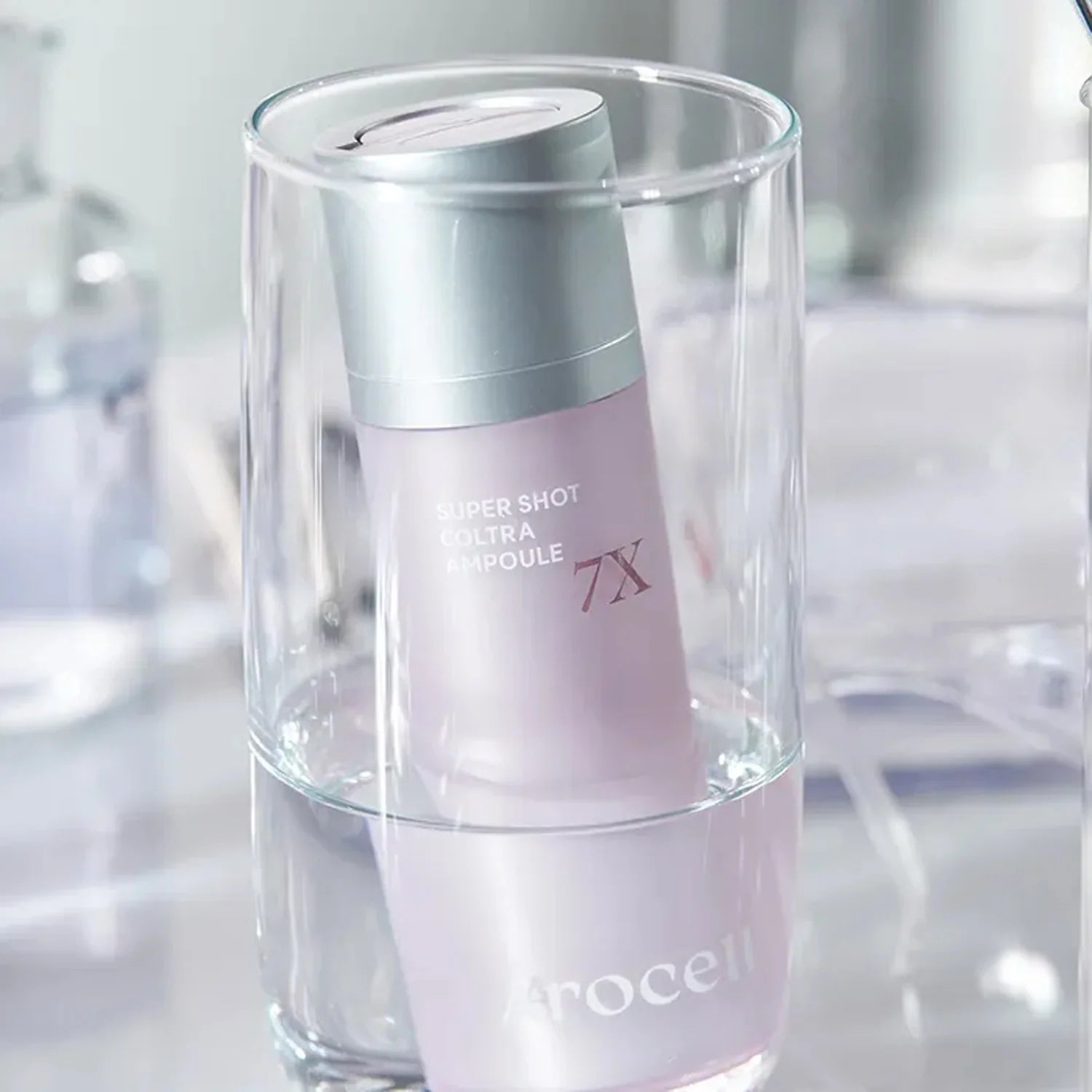 Arocell Coltra 7X Ampoule for sunken smile lines, loss of cheek volume, wrinkled paper-dry foreheads, and a depleted skin lipid barrier – Lifter from Atelier De Glow UAE.