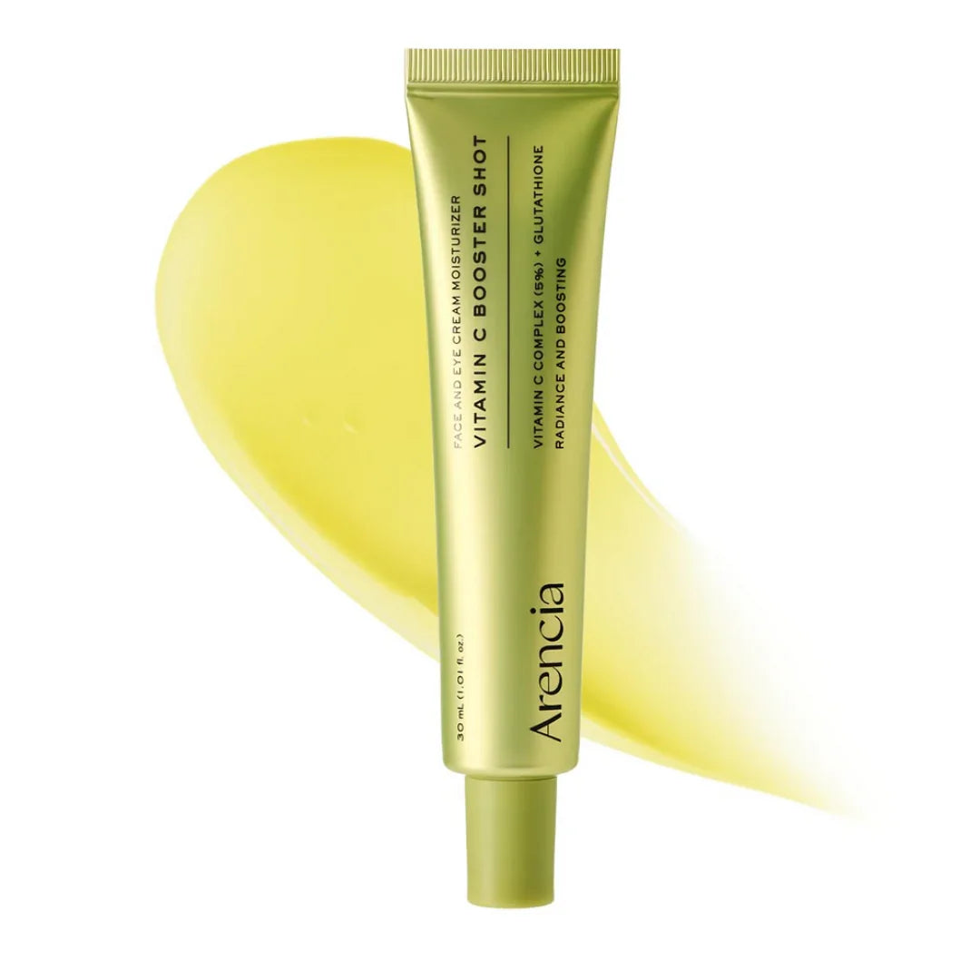 Arencia Vitamin C Booster Shot 30ml – Stabilized Korean Vitamin C serum for advanced brightening and glow available at Atelier De Glow UAE.