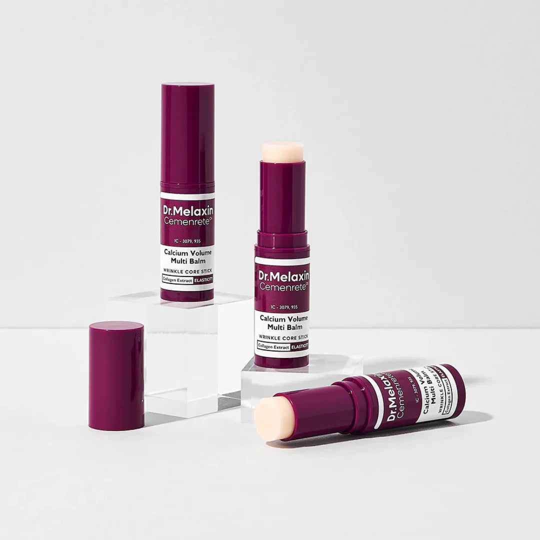 Dr.Melaxin Calcium Balm – Professional-grade "Dermal Cement" for achieving a plumped, lifted, and healthy "Glass Skin" contour, shop at Atelier De Glow UAE.