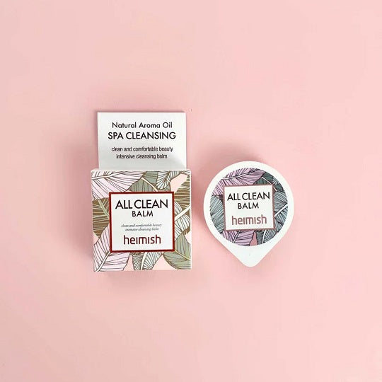 Heimish mini balm for waterproof makeup removal, long-haul flights, and sensitive skin – Portable deep cleanser from Atelier De Glow UAE.