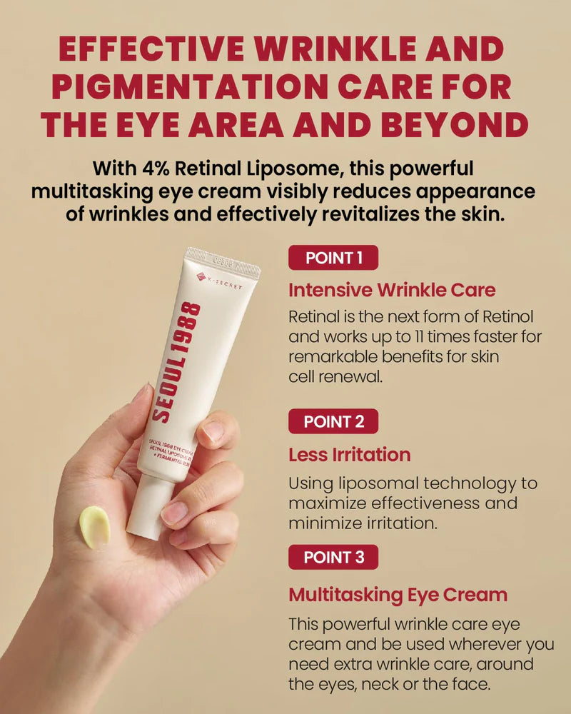 KSECRET SEOUL 1988 Eye Cream : Retinal Liposome 4% + Fermented Bean 30ml