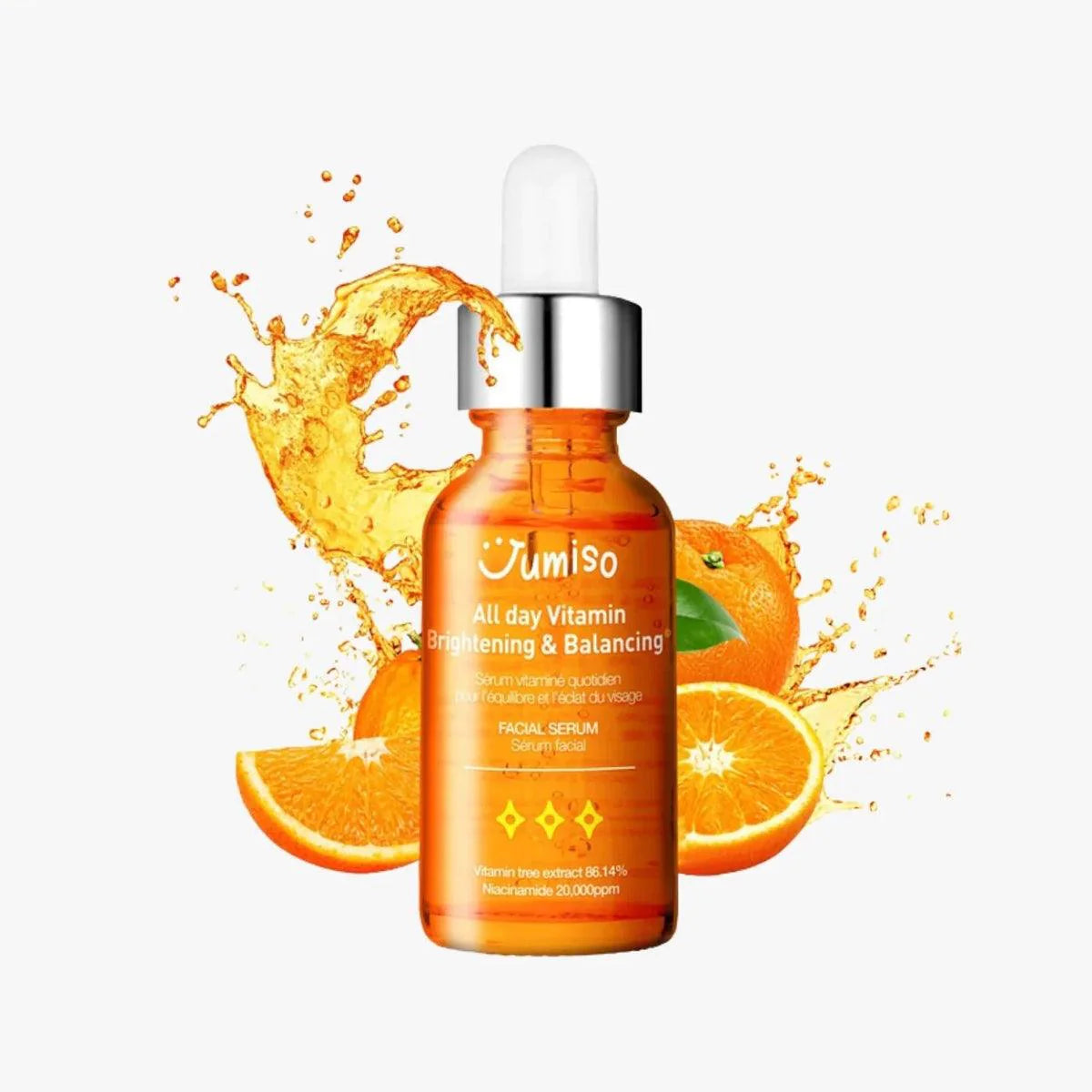 Lightweight watery Jumiso All Day Vitamin Serum texture β Oil-free, non-sticky Korean Vitamin C alternative for sensitive skin at Atelier De Glow UAE.