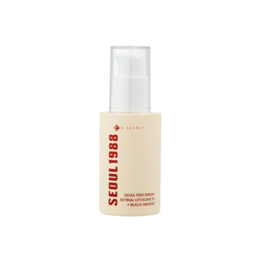 KSECRET SEOUL 1988 Serum Retinal Liposome 2% + Black Ginseng – 30ml clinical-strength anti-aging night serum available at Atelier De Glow UAE.