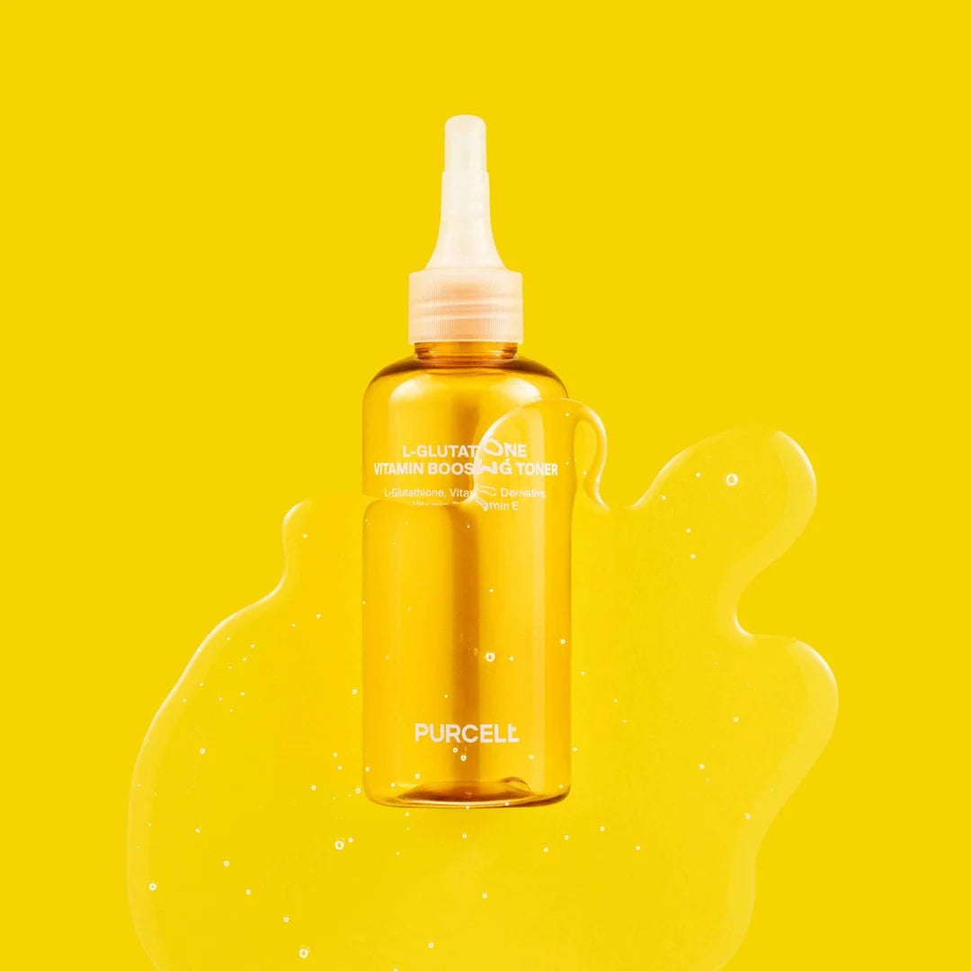 PURCELL L-Glutathione Vitamin Boosting Toner for dull, tired, and pigmented skin, designed to brighten complexion and enhance skin clarity from Atelier De Glow UAE.