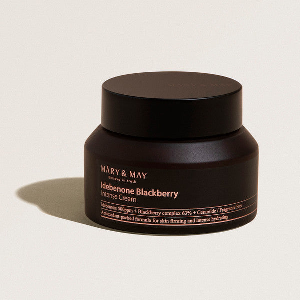 Intense cream with Idebenone and Blackberry for radiant skin by Mary&May.