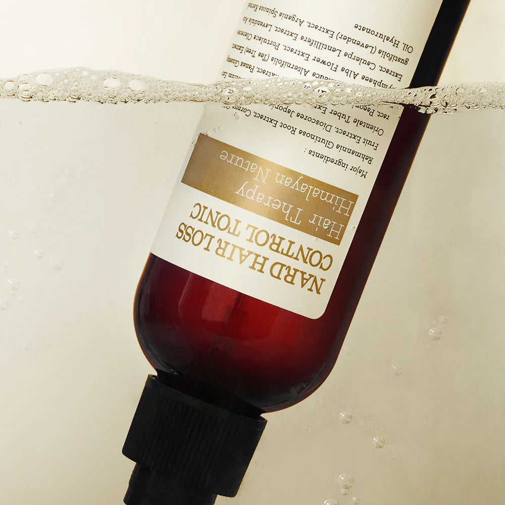 NARD tonic for thinning hair, scalp itchiness, and excess oil β Anti-hair loss treatment to strengthen follicles and soothe the scalp from Atelier De Glow UAE.