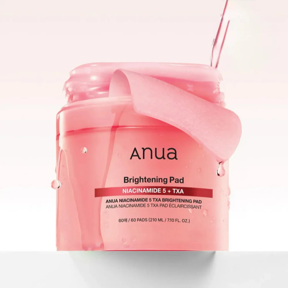Anua Niacinamide 5% + TXA Pads – Professional-grade Korean skincare for instant glow, fading blemish marks, and pore refining, shop at Atelier De Glow UAE.
