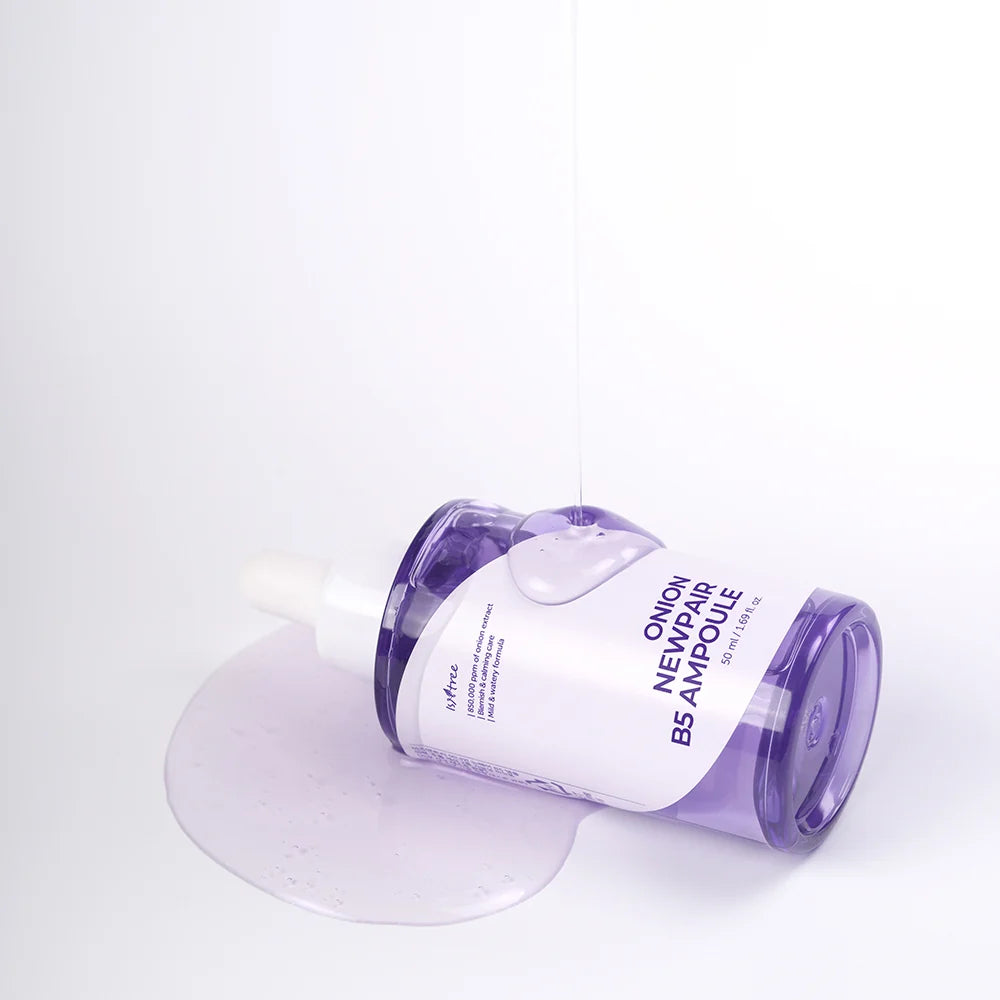 Isntree ampoule for deep acne scars, dark spots, and compromised skin barriers – Regenerative "B5 Panthenol" formula from Atelier De Glow UAE.