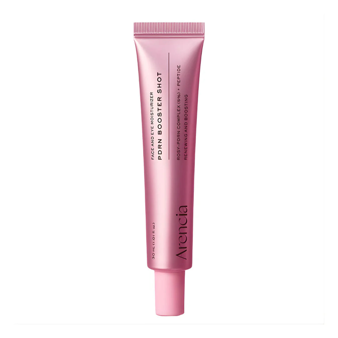 Arencia PDRN Booster Shot 30ml bottle – Salmon DNA (PDRN) and Multi-Peptide complex Korean skin booster available at Atelier De Glow UAE.