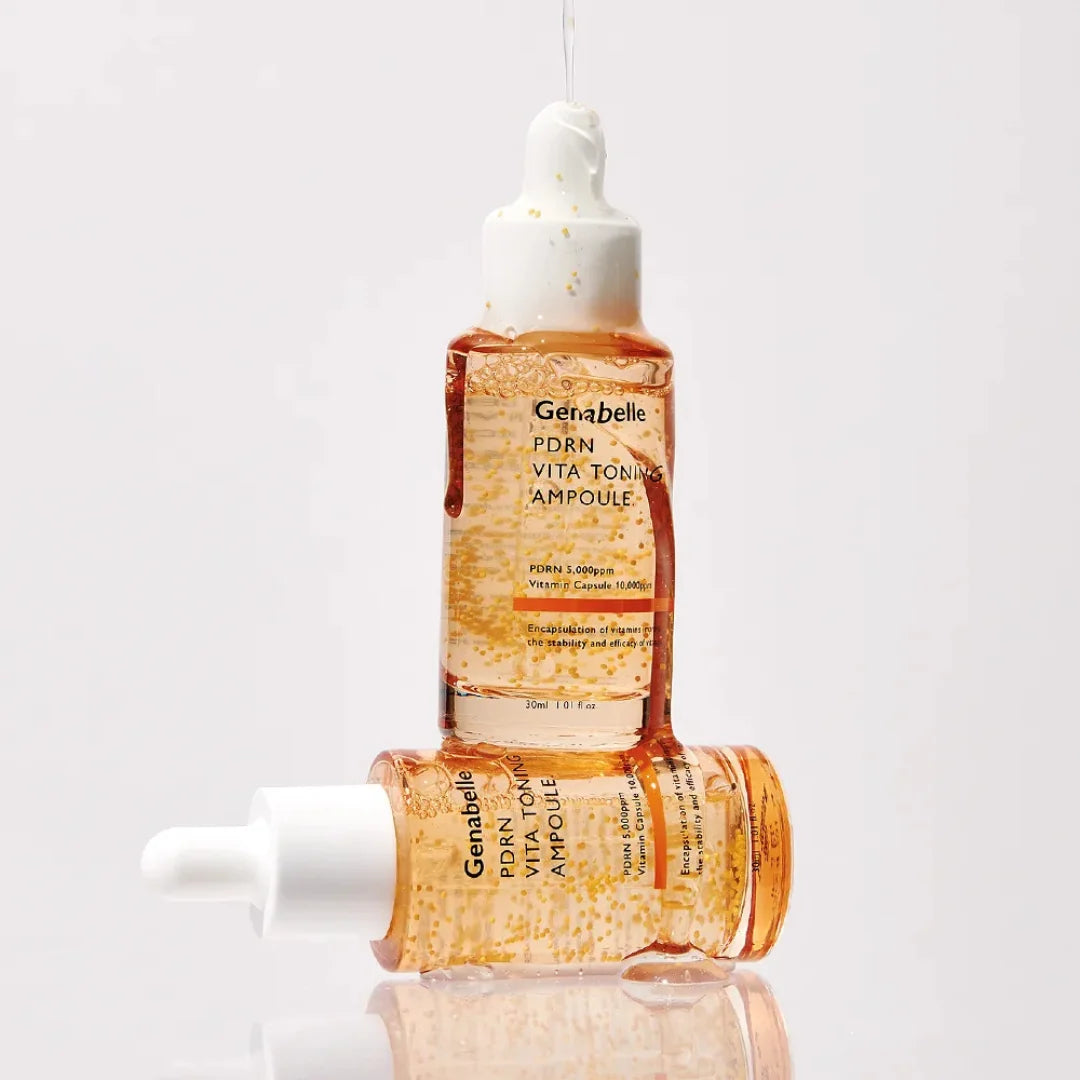 Genabelle VITA ampoule for hyperpigmentation, dullness, and loss of firmness – Intensive PDRN-based brightening treatment from Atelier De Glow UAE.