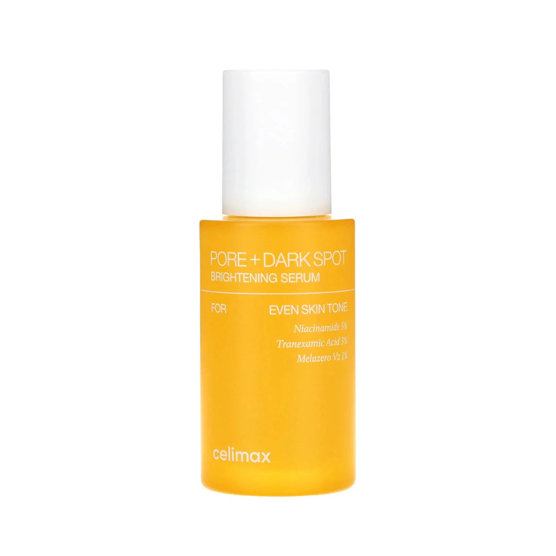 celimax Pore+Dark Spot Brightening Serum β 30ml Korean serum with 5% Niacinamide and Tranexamic Acid available at Atelier De Glow UAE.