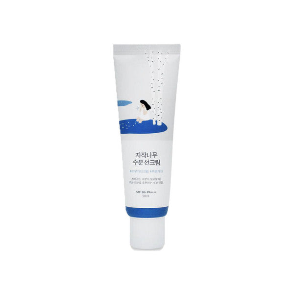 ROUND LAB Birch Juice Moisturizing Sun Cream – 50ml award-winning Korean sunscreen with Birch Sap and Hyaluronic Acid available at Atelier De Glow UAE.