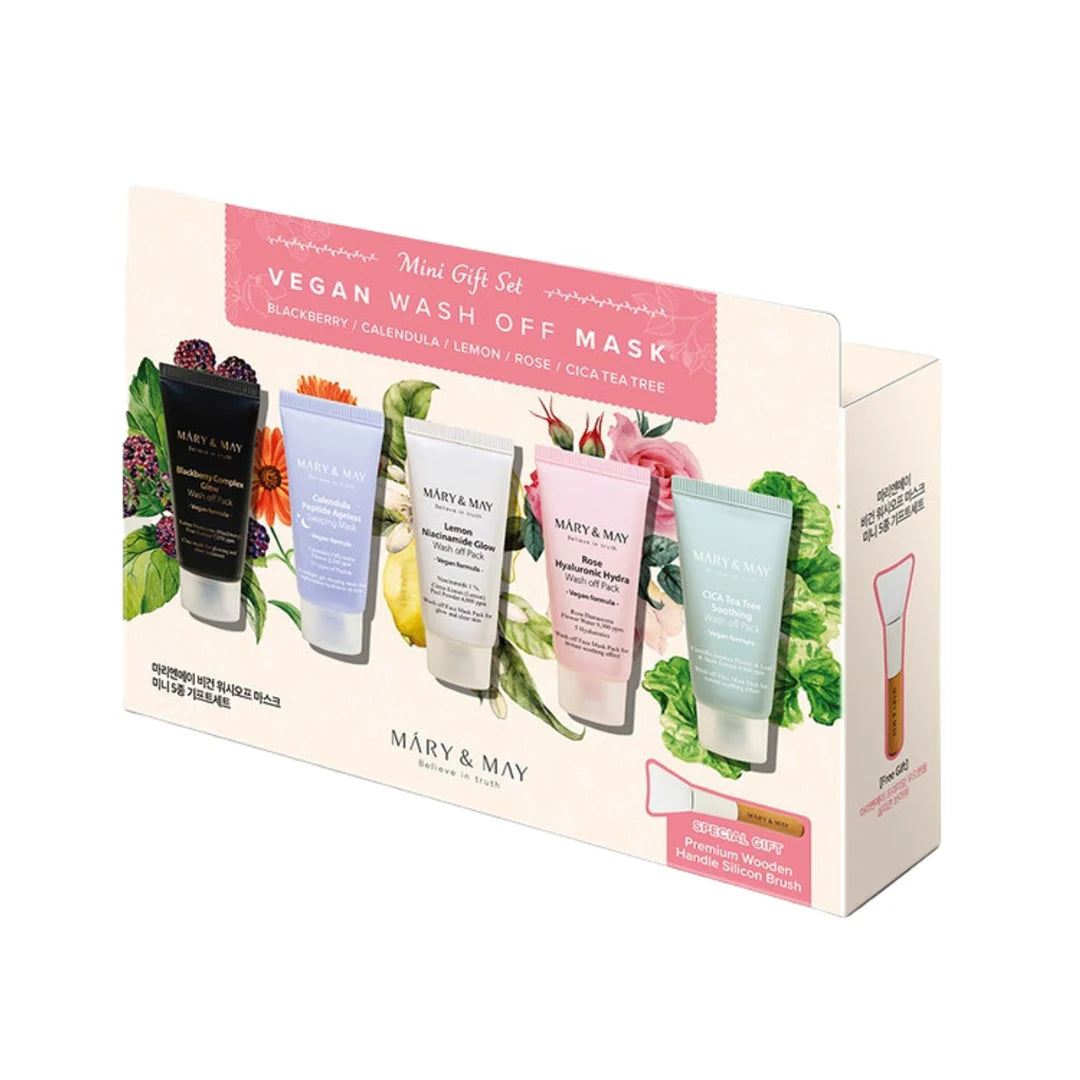 Mary & May Vegan Wash Off Mask Mini Gift Set | Atelier De Glow UAE