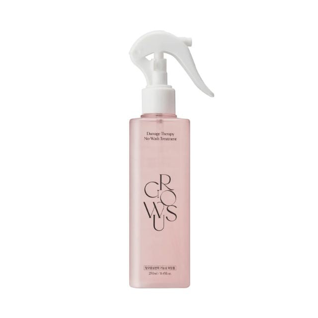 GROWUS Damage Therapy No-Wash Treatment β 250ml Korean leave-in hair treatment with Pearl Extract and Protein for deep repair available at Atelier De Glow UAE.