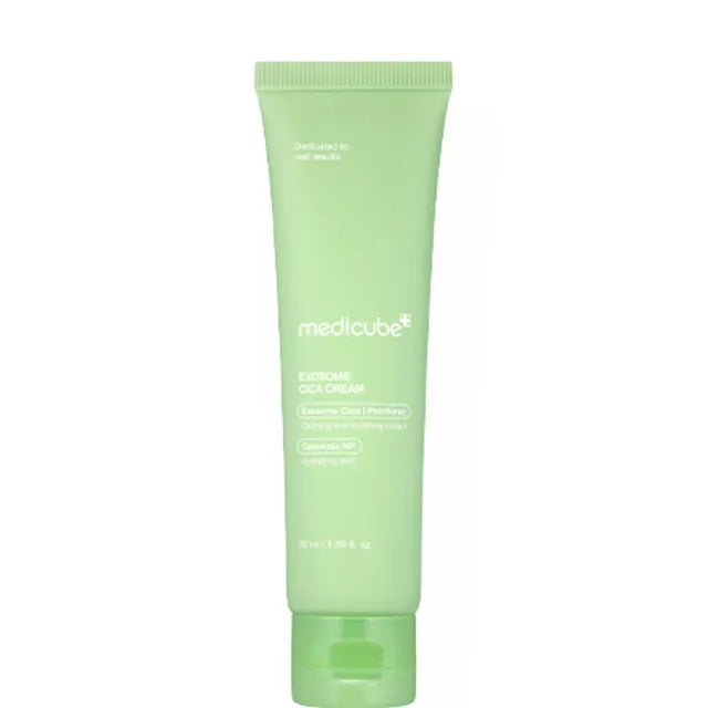 Medicube Exosome Cica Cream – 50ml advanced medical-grade calming moisturizer with nano-sized Exosome Centella and Ceramide NP available at Atelier De Glow UAE.