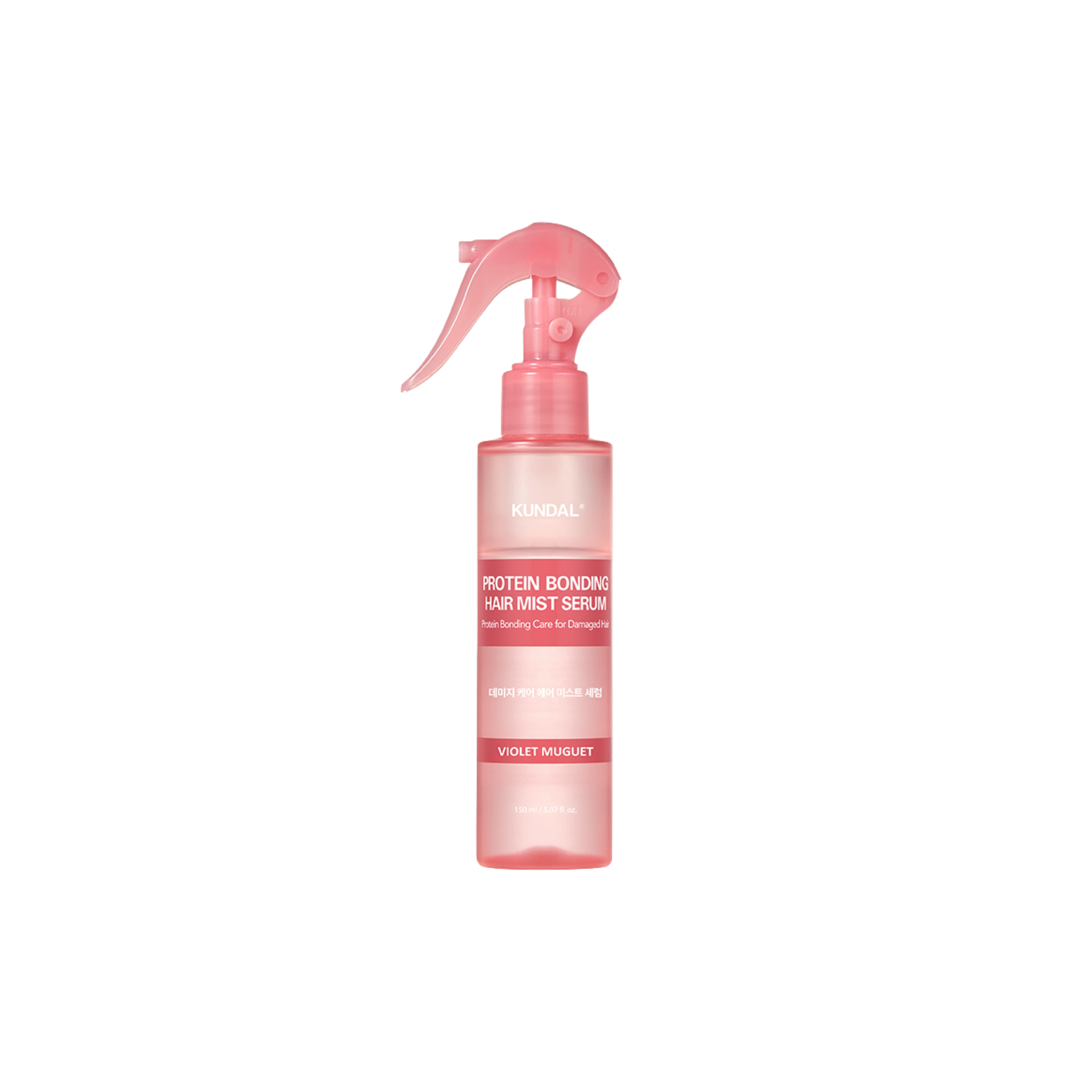 KUNDAL Protein Bonding Care Hair Mist 150ml spray β Violet Muguet scented Korean hair treatment with LPP (Low Molecular Polypeptide) available at Atelier De Glow UAE.