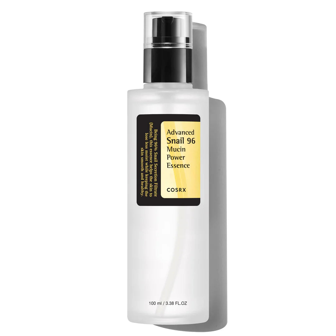 COSRX Advanced Snail 96 Mucin Power Essence – 100ml Korean facial essence with 96.3% Snail Secretion Filtrate available at Atelier De Glow UAE.
