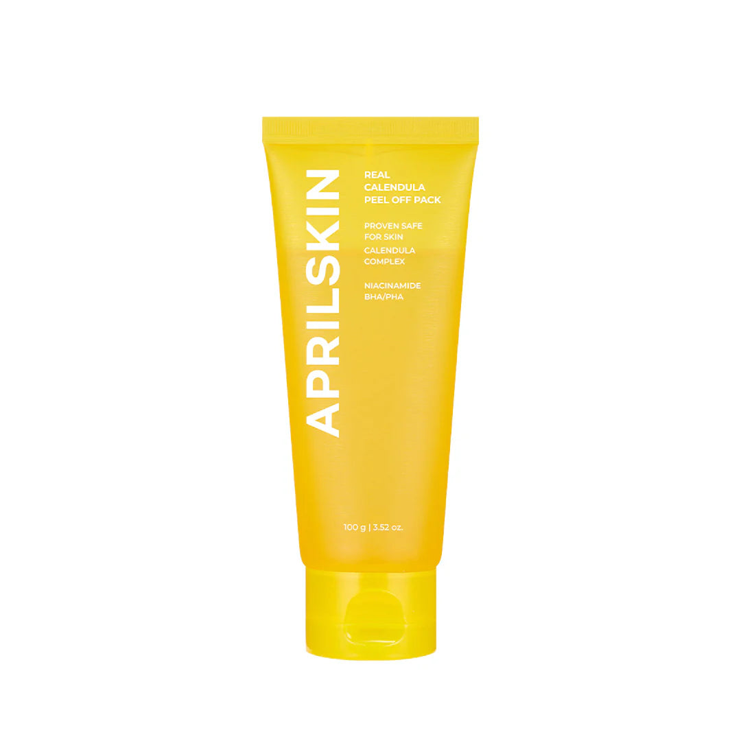 APRILSKIN Real Calendula Peel Off Pack – Korean exfoliating mask with real Calendula petals and flower oil available at Atelier De Glow UAE.