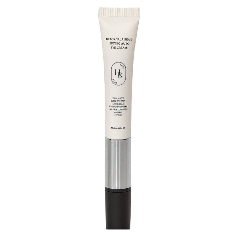 HEVEBLUE Black Yuja Bean Lifting Auto Eye Cream – 15ml eye treatment with sonic vibration applicator and Black Bean extract at Atelier De Glow UAE.