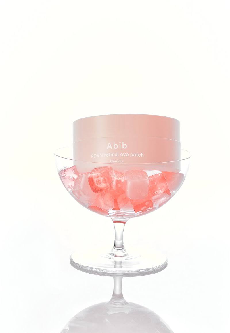 Embossed "Glow Jelly" Abib PDRN Retinal Eye Patch texture β Non-slip, high-adhesion Korean hydrogel for deep Retinal absorption at Atelier De Glow UAE.
