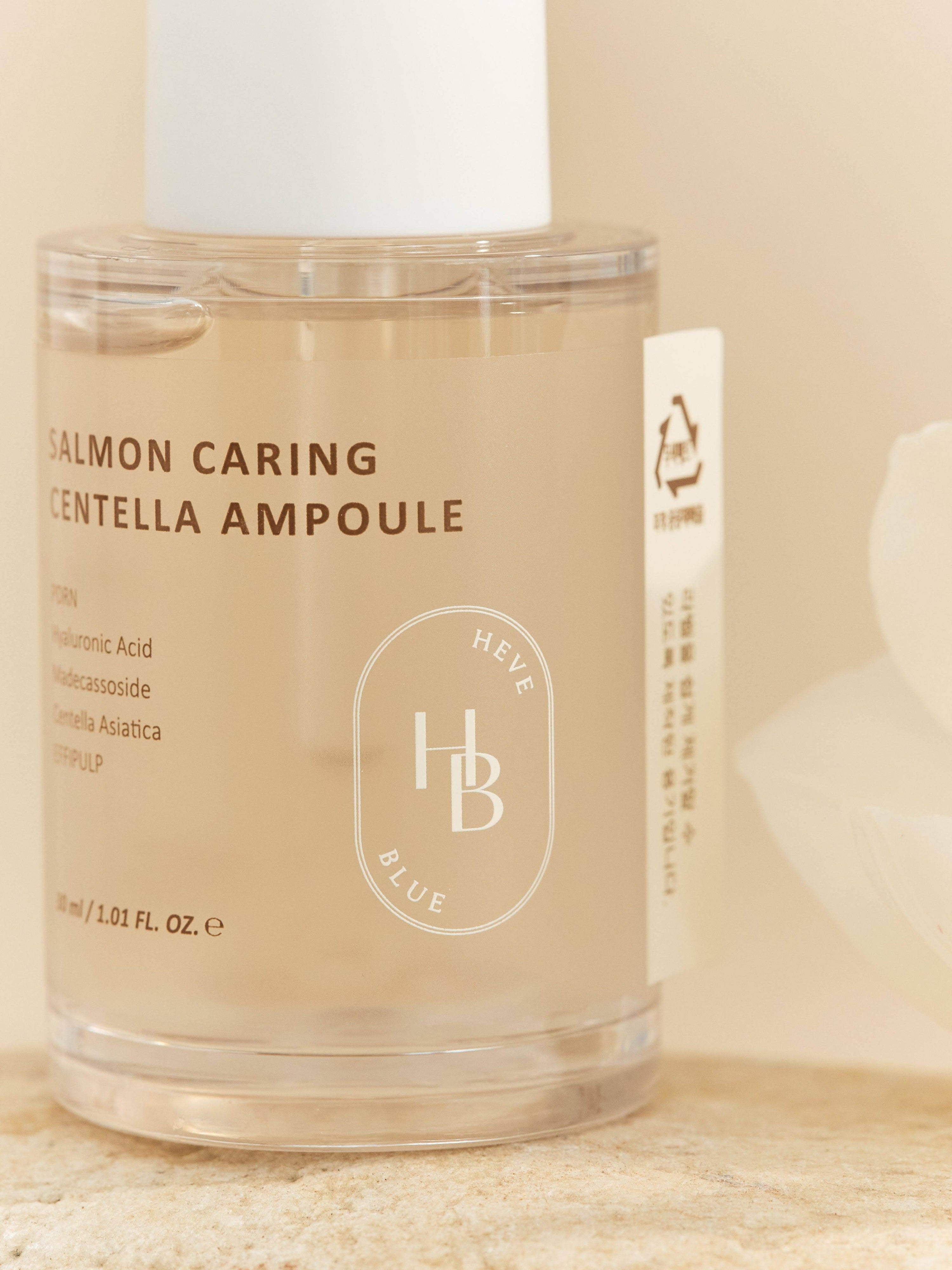 HEVEBLUE PDRN Ampoule – Professional-grade "Barrier Architect" for achieving a firm, healed, and high-definition "Glass Skin" finish, shop at Atelier De Glow UAE.