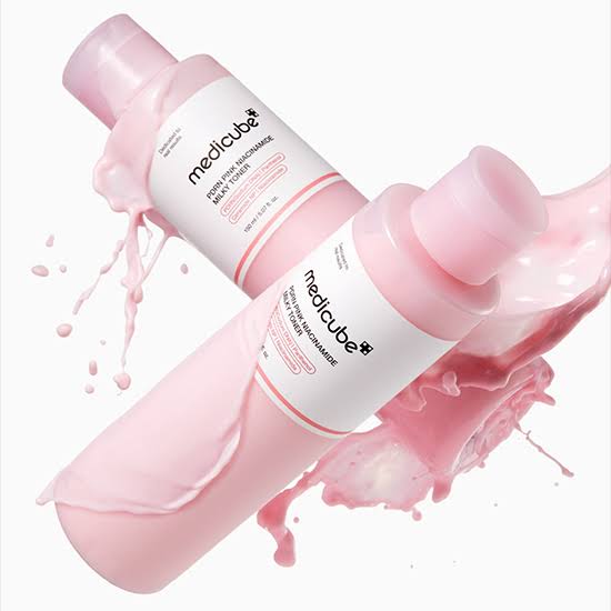 Medicube toner for dullness, post-acne marks, and barrier repair β Brightening "Pink Toner" for sensitive skin from Atelier De Glow UAE.