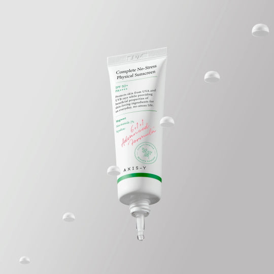 AXIS-Y Physical Sunscreen for sensitive skin and sun-redness in Dubai – Non-nano Zinc Oxide Korean SPF with fast delivery in UAE.
