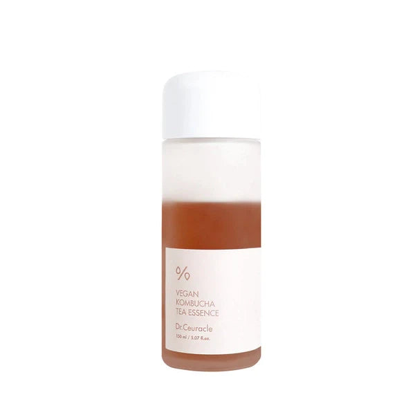 Dr. Ceuracle Vegan Kombucha Tea Essence – 150ml Korean bi-phase essence with Fermented Black Tea and Sunflower Seed Oil available at Atelier De Glow UAE.