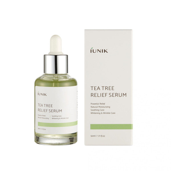 iUNIK Tea Tree Relief Serum: Purifying and Balancing Serum for Troubled Skin at Atelier de Glow