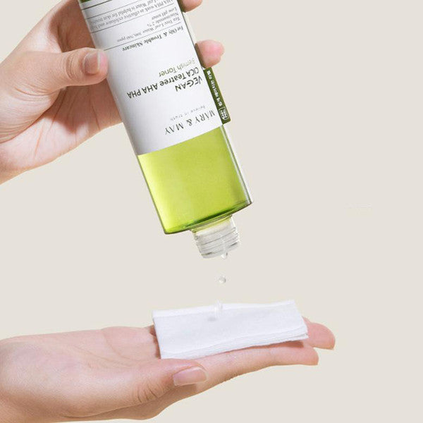 Mary&May Vegan Cica Teatree AHA PHA Blemish Toner Mini: Gentle and Effective Blemish Care Toner at Atelier de Glow