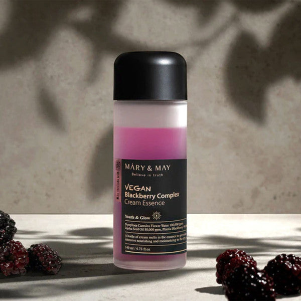 Mary&May - Vegan Blackberry Complex Cream Essence 140ml: Nourishing and Revitalizing Essence at Atelier de Glow