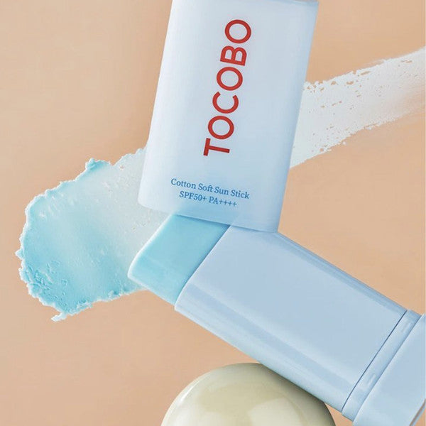 Non-greasy TOCOBO Cotton Sun Stick for Dubai humidity β Silky blue sun stick with a soft-touch cotton finish and fast delivery in Abu Dhabi and UAE.